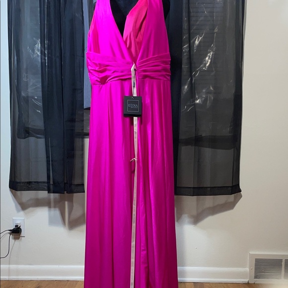 Mac Duggal Fuchsia Maxi Dress - Picture 4 of 6